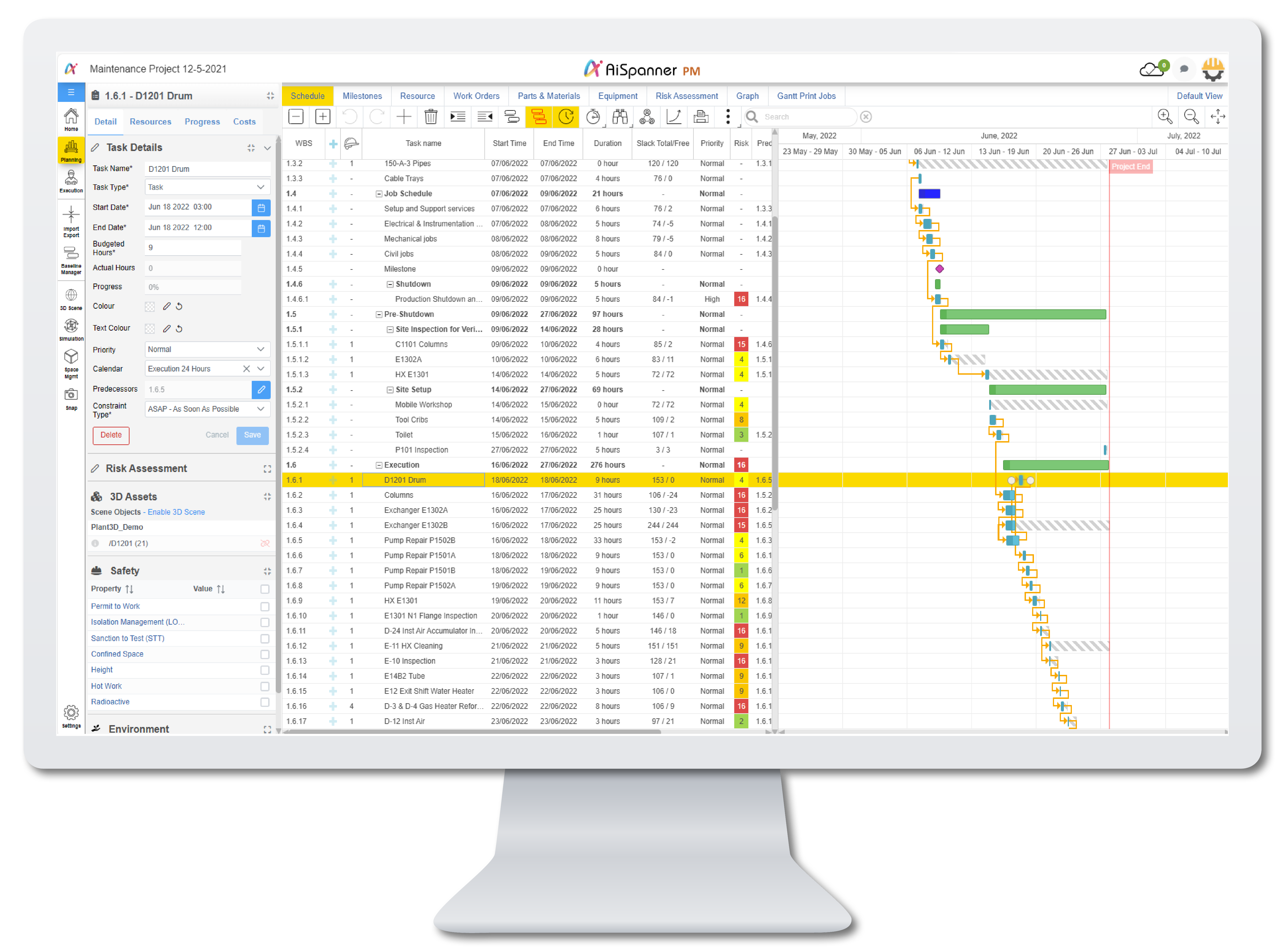 Centralised Project Schedule